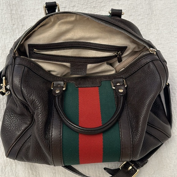 Gucci Barrel bag dark brown + classic Gucci trim - Picture 4 of 6